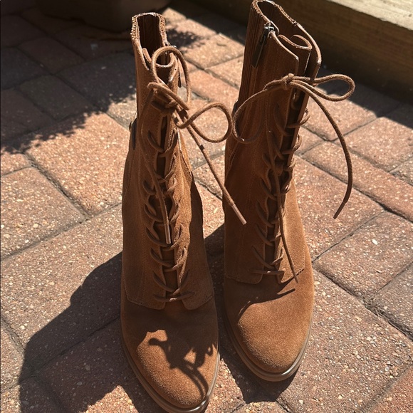 Michael Kors Tan Suede Ankle Boots - Picture 4 of 6